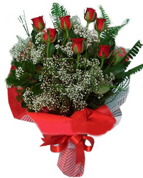 7 kırmızı gül buketi  Karaman İnternetten çiçek siparişi 