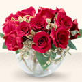  Karaman çiçek yolla , çiçek gönder , çiçekçi   mika yada cam içerisinde 10 gül - sevenler için ideal seçim -