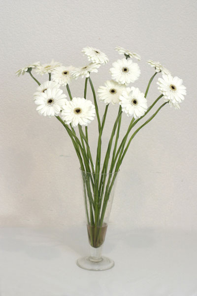  Karaman çiçek gönderme sitemiz güvenlidir  cam vazo içerisinde 17 adet sade gerbera