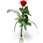  Karaman internetten çiçek satışı  1 adet kirmizi gül cam yada mika vazo içerisinde