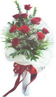  Karaman online çiçek gönderme sipariş  10 adet kirmizi gülden buket tanzimi özel anlara