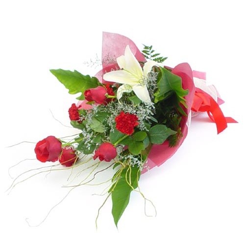 Mevsim çiçeklerinden karisik buket  Karaman çiçek servisi , çiçekçi adresleri 