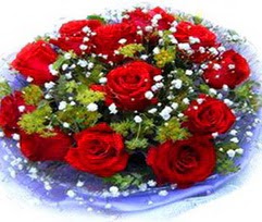 9 adet kirmizi güllerden buket  Karaman internetten çiçek satışı 