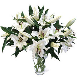  Karaman internetten çiçek satışı  3 dal görsel casablanca vazo tanzimi