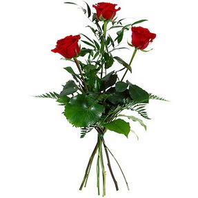  Karaman kaliteli taze ve ucuz çiçekler  3 adet kırmızı gülden buket